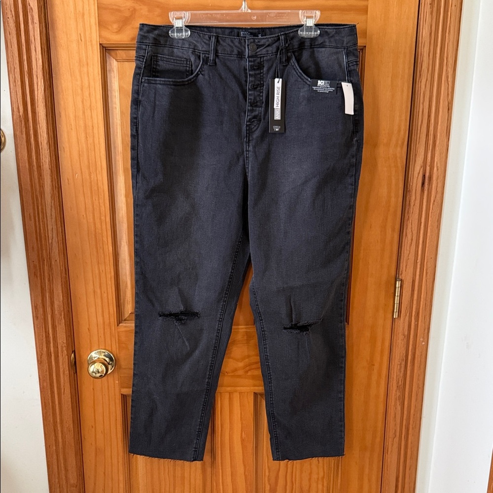Stitch Star Black Distressed Jeans NWT